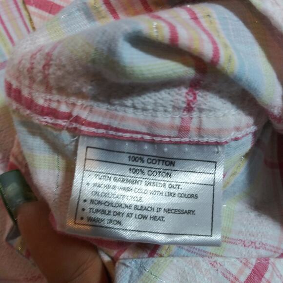 Ariat Plaid Western Pearl Snap Button Up Shirt Workwear Rodeo Womens Size L - Picture 7 of 9